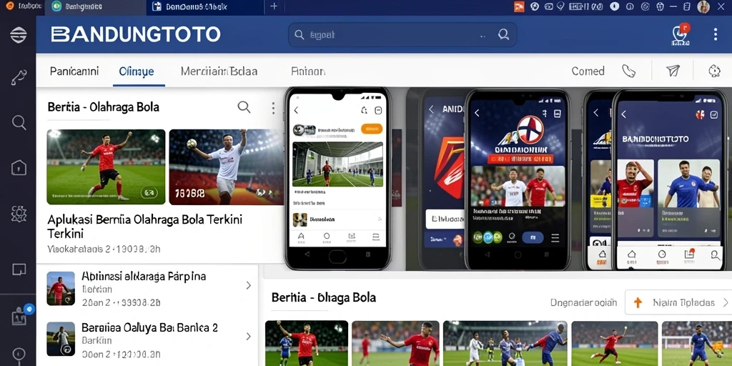 Tampilan antarmuka BANDUNGTOTO dengan informasi olahraga bola terkini.