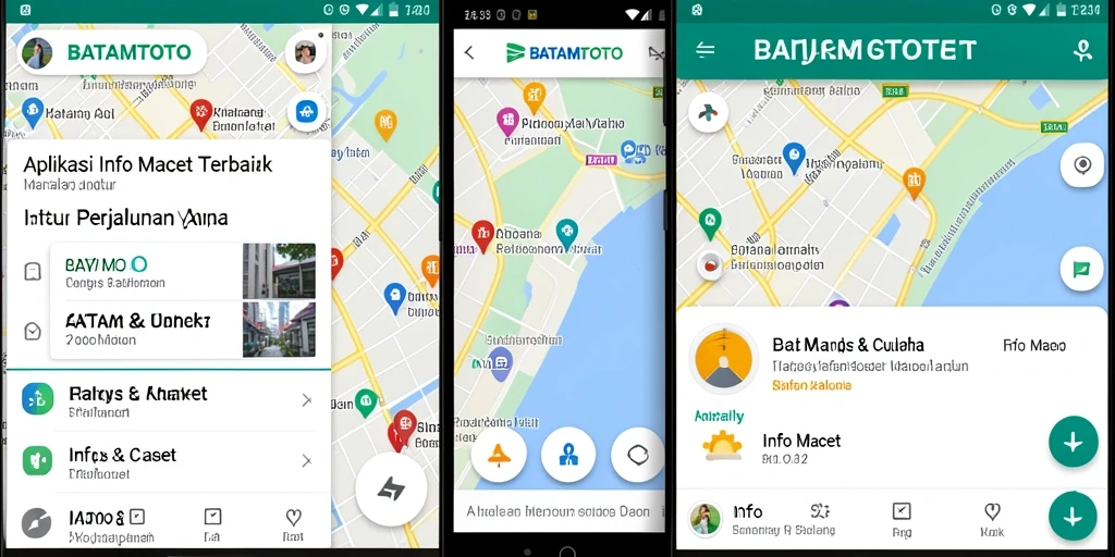 Antarmuka BATAMTOTO yang informatif untuk navigasi lalu lintas.