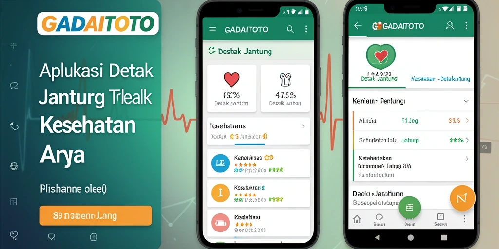Tampilan antarmuka GADAITOTO yang user-friendly untuk pemantauan detak jantung.
