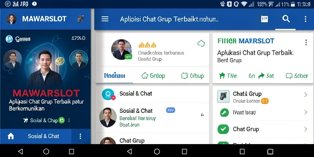 Tampilan antarmuka MAWARSLOT dengan fitur Chat Grup yang menarik.