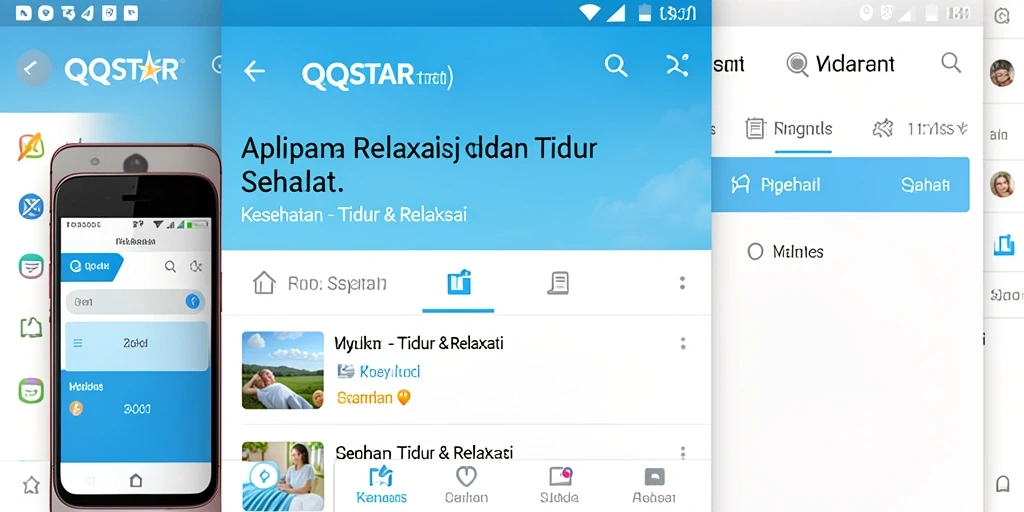 Antarmuka intuitif QQSTAR dengan fitur tidur dan relaksasi.