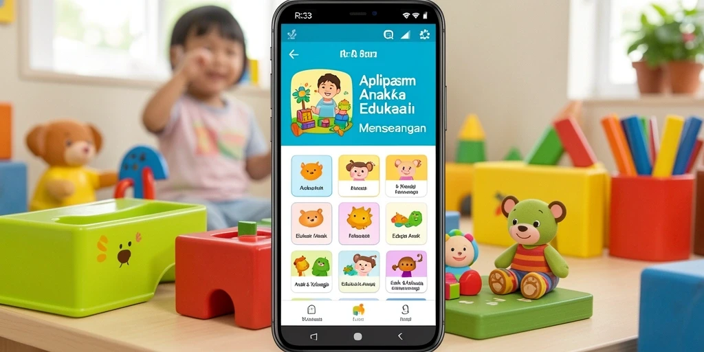 Antarmuka aplikasi RR33 yang menarik dan edukatif.