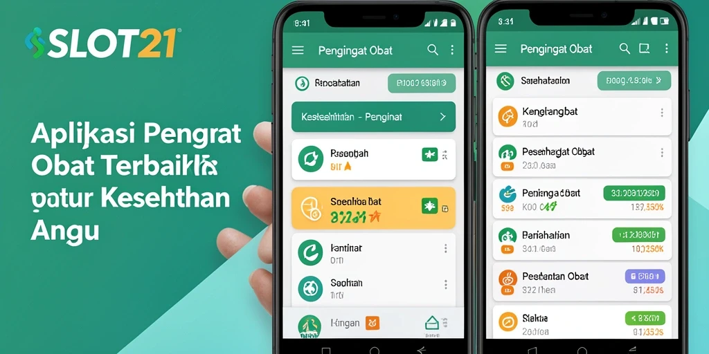 Tampilan antarmuka pengingat obat SLOT21 yang user-friendly.