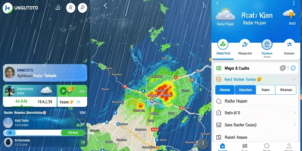 Tampilan antarmuka Radar Hujan UNGUTOTO yang informatif dan menarik.